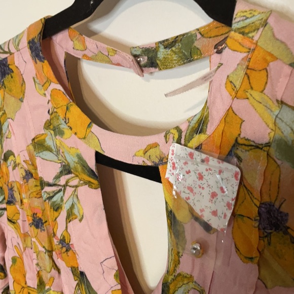 Free People Teagan floral printed mini dress size 0 - Picture 9 of 10